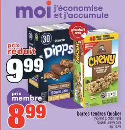 Super C BARRES TENDRES QUAKER | QUAKER CHEWY BARS offer