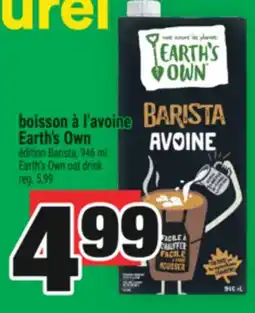 Super C BOISSON À L'AVOINE EARTH'S OWN | EARTH'S OWN OAT DRINK offer