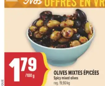Marché Adonis OLIVES MIXTES ÉPICÉES | SPICY MIXED OLIVES offer