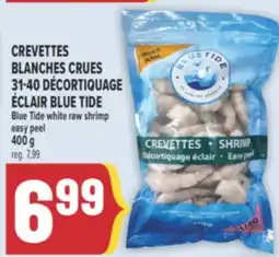 Marché Adonis CREVETTES BLANCHES CRUES31-40 DÉCORTIQUAGE ÉCLAIR BLUE TIDE | BLUE TIDE WHITE RAW SHRIMP EASY PEEL offer