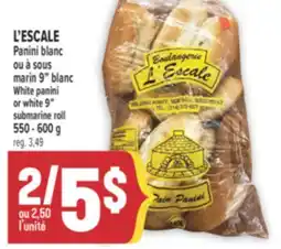 Marché Adonis L'ESCALE PANINI BLANC OU À SOUS MARIN 9 BLANC | WHITE PANINI OR WHITE 9 SUBMARINE ROLL offer