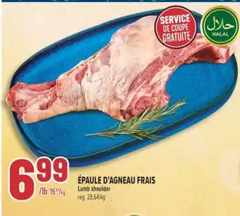Marché Adonis ÉPAULE D'AGNEAU FRAIS | LAMB SHOULDER offer