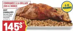 Marché Adonis GIGOT D'AGNEAU RÔTI SERVI AVEC 3 KG DE RIZ À LA VIANDE ET SAUCE BRUNE offer