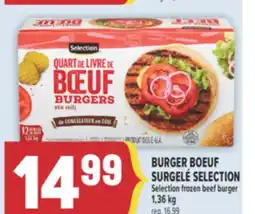 Marché Adonis BURGER BOEUF SURGELÉ SELECTION | SELECTION FROZEN BEEF BURGER offer