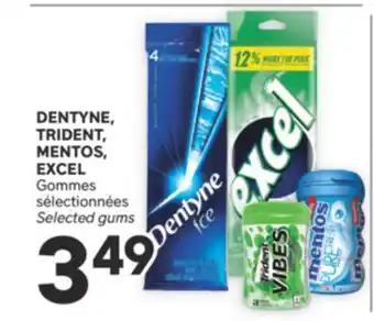 Brunet DENTYNE, TRIDENT, MENTOS, EXCEL Gommes sélectionnées offer