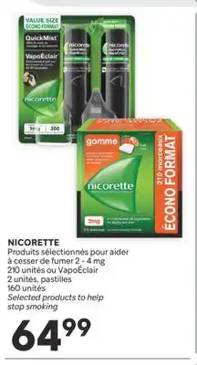 Brunet NICORETTE Produits sélectionnés pour aider à cesser de fumer 2 - 4 mg offer