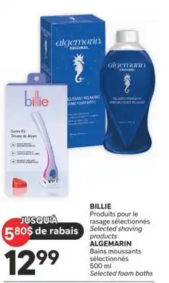 Brunet BILLIE Produits pour le rasage sélectionnés,ALGEMARIN Bains moussants sélectionnés offer