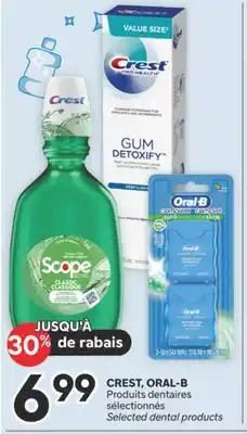 Brunet CREST, ORAL-B Produits dentaires sélectionnés offer