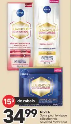 Brunet NIVEA Soins pour le visage sélectionnés offer
