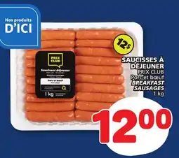 Marché Bonichoix PRIX CLUB BREAKFAST SAUSAGES offer