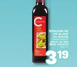 Marché Bonichoix COMPLIMENTS WHITE OR RED WINE VINEGAR offer