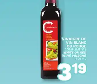 Marché Bonichoix COMPLIMENTS WHITE OR RED WINE VINEGAR offer