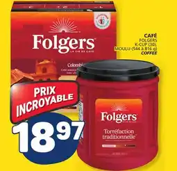 Marché Bonichoix FOLGERS K-CUP (30), MOULU (544 à 816 g) COFFEE offer
