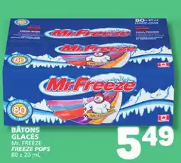Marché Bonichoix Mr. FREEZE FREEZE POPS offer