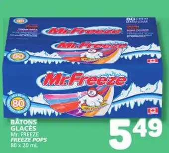 Marché Bonichoix Mr. FREEZE FREEZE POPS offer