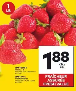 Giant Tiger 1 lb strawberries offer