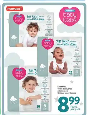 Jean Coutu PERSONNELLE Câlin doux Selected boxed diapers offer