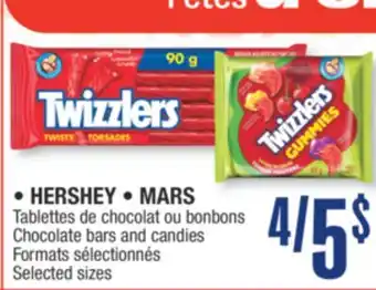 Jean Coutu HERSHEY, MARS Chocolate bars and candies Selected sizes offer