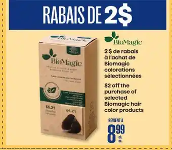 Jean Coutu selected Biomagic hair color products offer