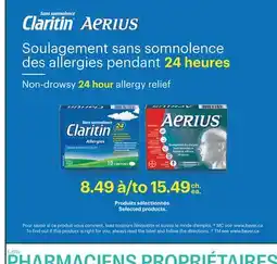 Jean Coutu CLARITIN, AERIUS Selected products offer