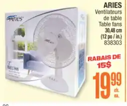 Jean Coutu ARIES Table fans offer