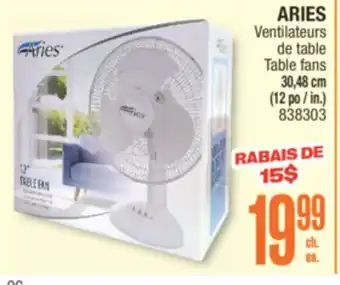 Jean Coutu ARIES Table fans offer