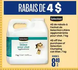 Jean Coutu SELECTION Clumping cat litter offer