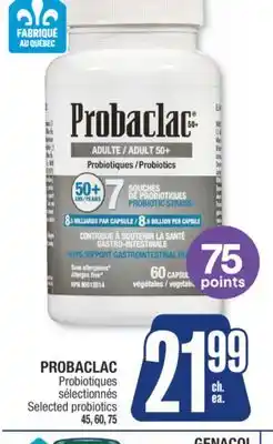 Jean Coutu PROBACLAC Selected probiotics offer