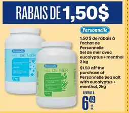 Jean Coutu Personnelle Sea salt with eucalyptus + menthol offer