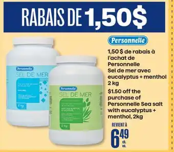 Jean Coutu Personnelle Sea salt with eucalyptus + menthol offer