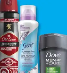 Jean Coutu OLD SPICE, SECRET, DOVE Selected antiperspirants and deodorants offer