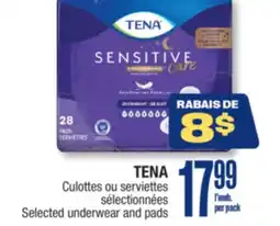 Jean Coutu TENA Selected underwear and pads offer