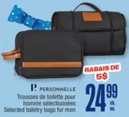Jean Coutu PERSONNELLE Selected toiletry bags for men offer