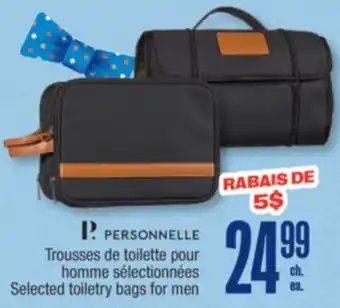 Jean Coutu PERSONNELLE Selected toiletry bags for men offer