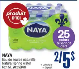 Jean Coutu NAYA Natural spring water offer
