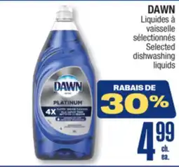 Jean Coutu DAWN Selected dishwashing liquids offer