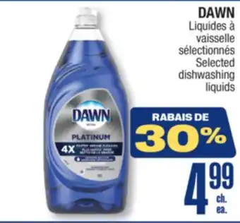 Jean Coutu DAWN Selected dishwashing liquids offer