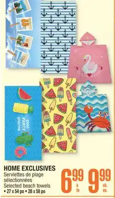 Jean Coutu HOME EXCLUSIVES Selected beach towels offer
