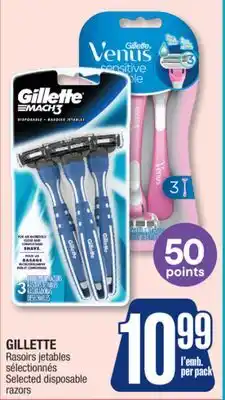 Jean Coutu GILLETTE Selected disposable razors offer