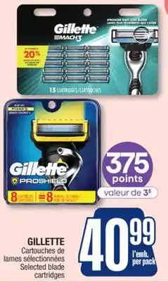 Jean Coutu GILLETTE Selected blade cartridges offer