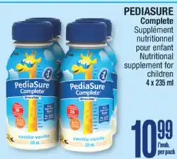 Jean Coutu PEDIASURE Complete Nutritional supplement for children offer