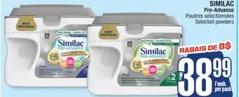 Jean Coutu SIMILAC Pro-Advance Selected powders offer
