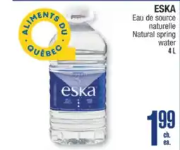 Jean Coutu ESKA Natural spring water offer