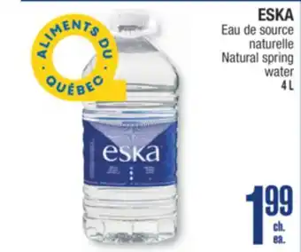 Jean Coutu ESKA Natural spring water offer