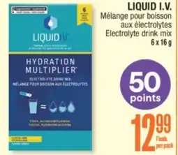 Jean Coutu LIQUID I.V. Electrolyte drink mix offer