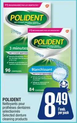 Jean Coutu POLIDENT Selected denture cleaning products offer