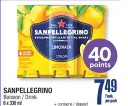 Jean Coutu SANPELLEGRINO Drink offer