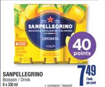 Jean Coutu SANPELLEGRINO Drink offer