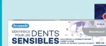 Jean Coutu PERSONNELLE Toothpastes offer