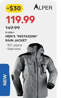 Pronature MEN'S MISTASSINI RAIN JACKET offer